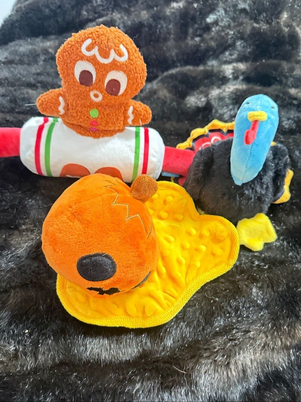 Bark Box • lot of holiday Plush Dog Toys pumpkin gingerbread man turkey